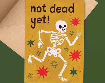Spooky Skeleton Birthday Card