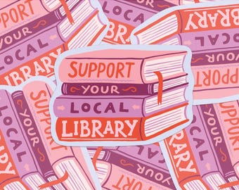 Support Your Local Library – Sustainable Recycled Paper Sticker