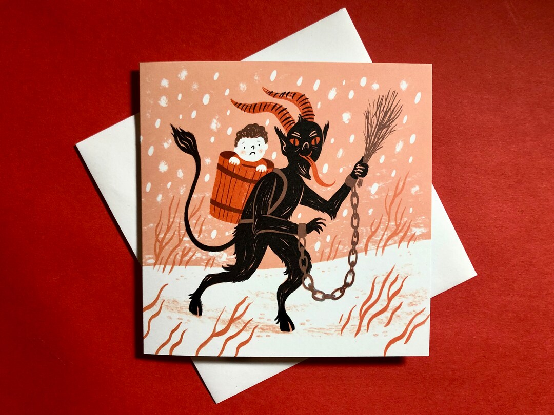 Krampus Christmas Card Alternative Xmas Festive Goth - Etsy UK