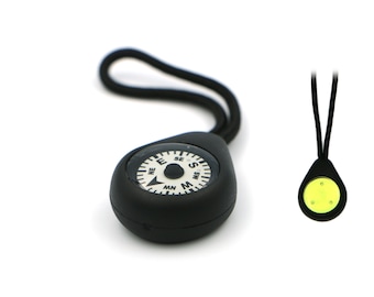 NV-20K Pocket / Zip Compass - Rugged, reliable navigation aid. Precision luminous dial & GITD lamp. Hiking, camping, survival. UK-made.
