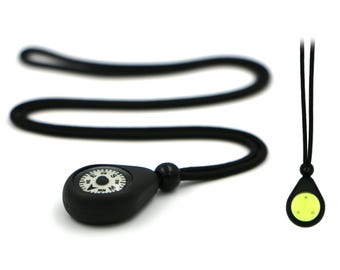 NV-20 Compass Necklace - Rugged, reliable navigation aid. Precision luminous dial & GITD lamp. Hiking, camping, survival. UK-made.