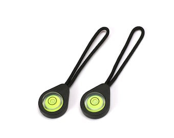 Spirit Level Keyring – Pocket bubble level for general DIY levelling, caravans and photography. Pack of two. UK-made.
