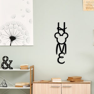 Wood Home Mickey Silhouette Sign, Mickey Cutout Home Sign, Disney Wall Decor, Entry Way Decor, Realtor Gift, Housewarming Gift