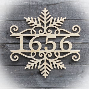 Snowflake Monogram - Wooden Snowflake - Wood Door Hanger - Wood Monogram - Christmas Decor - Home Decor - Wood Holiday Winter Decor