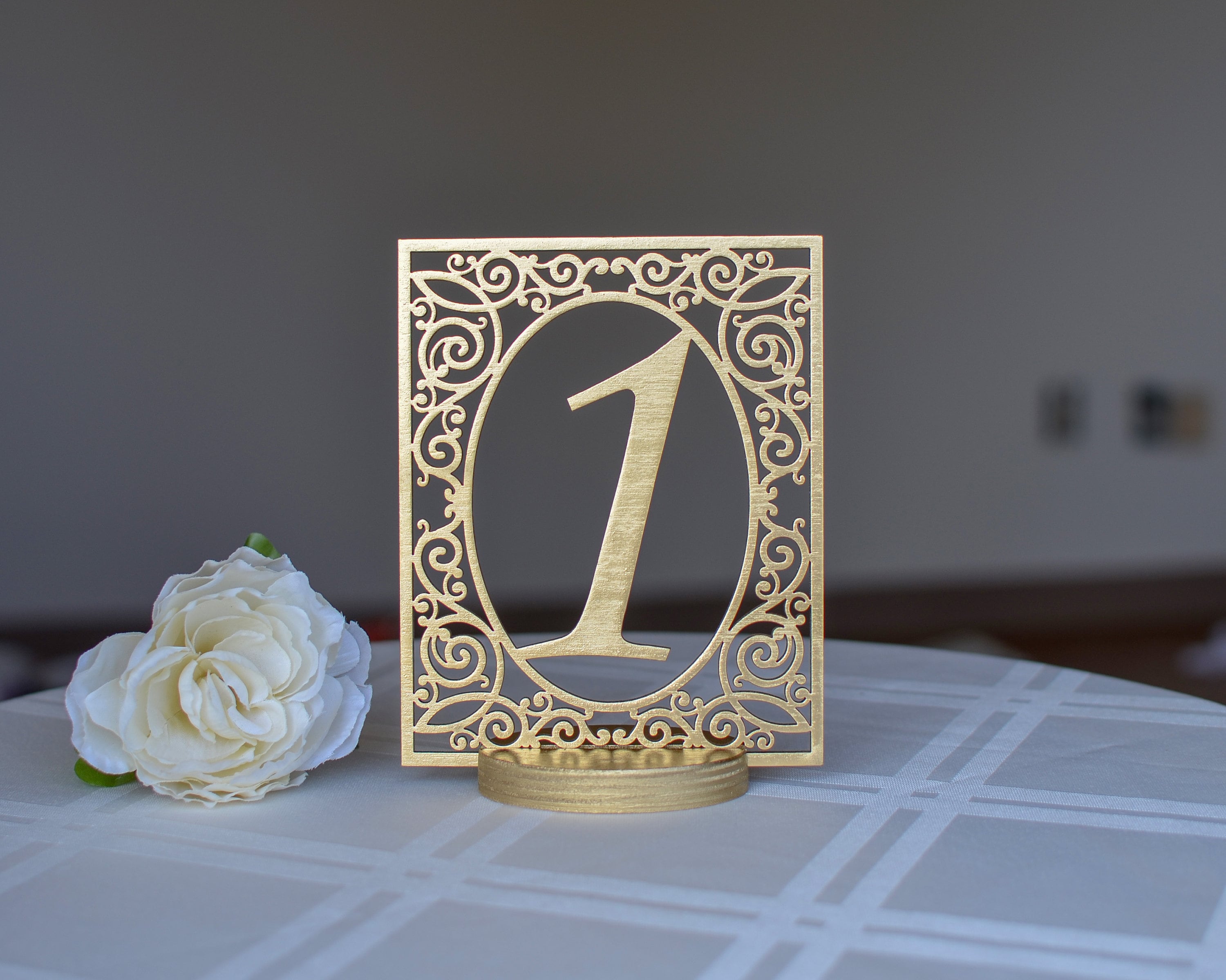 Silver Table Numbers Gold Table Numbers Table Numbers Etsy