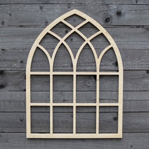 Wooden arch, arched frame, farmhouse window, cathedral windows, farmhouse decor, church window, shabby chic window, arch image 1