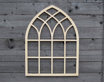 Wooden arch, arched frame, farmhouse window, cathedral windows, farmhouse decor, church window, shabby chic window, arch