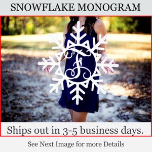 Wooden Snowflake Monogram, Wood Painted Monogram, Christmas Decoration, Winter Wreath, Door Hanger, Wooden Initials, Wood Letters