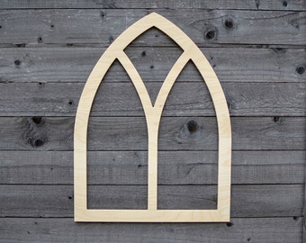 Arched Cathedral Window Frame, Farm Home Decor, Wood Arch Craft, Farmhouse, Wreath Hanger