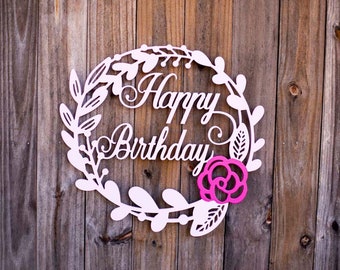 Happy Birthday Backdrop Sign - Birthday Decor - Backdrop Decor - Happy Birthday Party Decoration - Party Decor