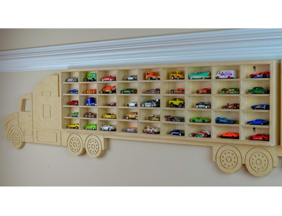 hot wheels storage shelf truck