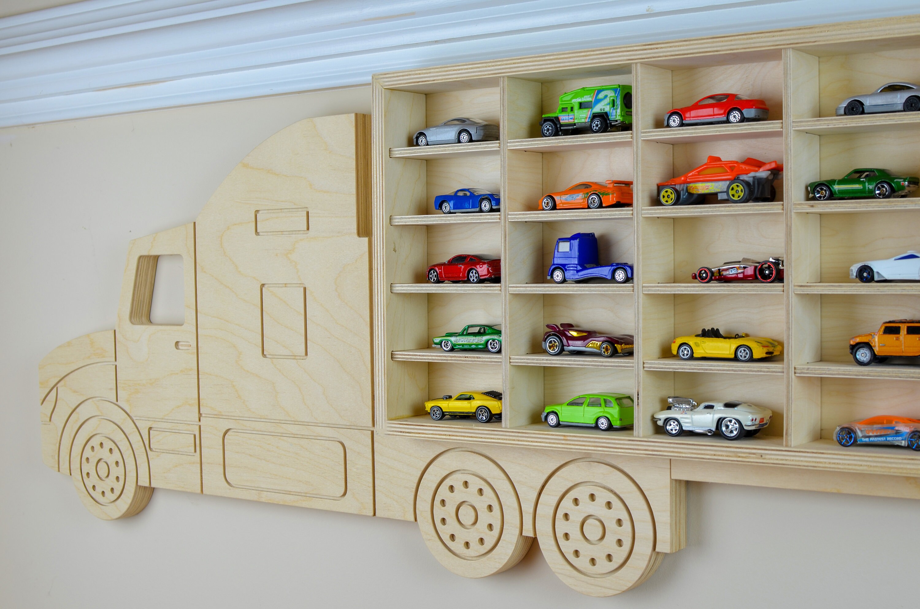 Toy Car Storage Shelf for Cars Hot Wheels Storage American Etsy