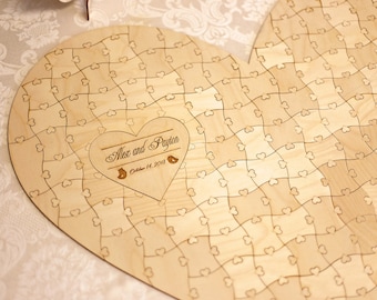 Puzzle Guestbook Jigsaw Guestbook Unique Guestbook Jigsaw puzzle guestbook Wedding Guestbook Guest books wedding guest books for sign