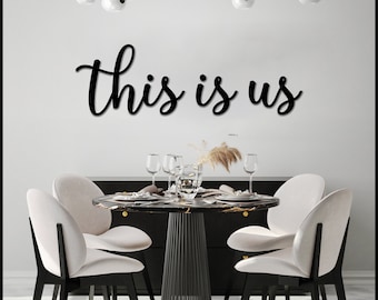 This is us sign, This is us wall decor, Dining room decor, This is us wood sign, Family room decor