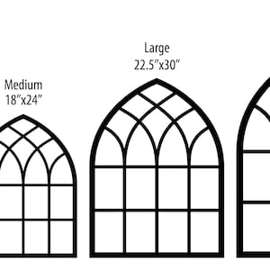 Wooden arch, arched frame, farmhouse window, cathedral windows, farmhouse decor, church window, shabby chic window, arch image 3