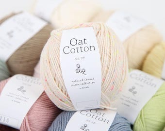 Oat Cotton, 50g by Ancalls – 100% Soft Korean Cotton for Knitting & Crochet (All Seasons)