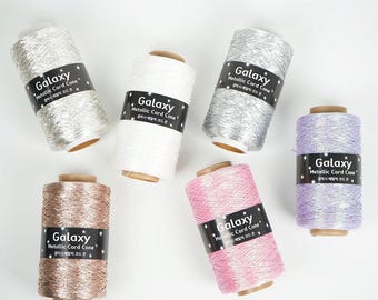 Galaxy Metaillic Cord cone, 300g by Ancalls high-quality korean silver metal yarn for summer Crochet bags