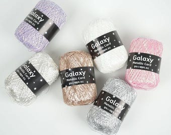 Galaxy Metaillic Cord, 70g by Ancalls high-quality korean silver metal yarn for summer Crochet bags