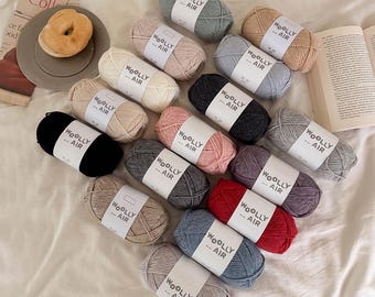 Woolly Air by Ancalls, Aran Weight Wool Blend Yarn – Soft Melange, 160m for Knitting