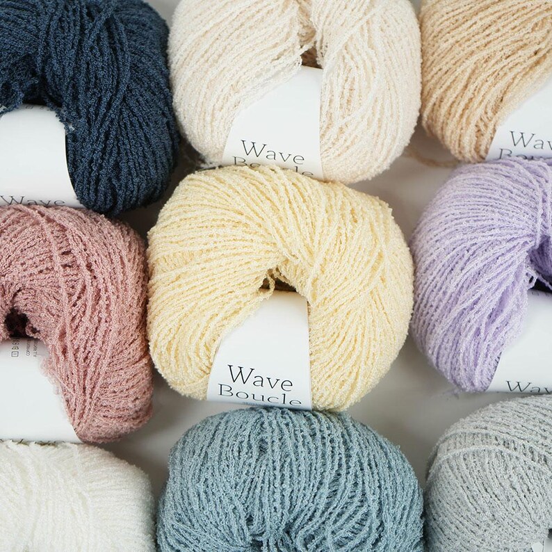 Wave Boucle, 50g by Ancalls Korean Yarn Summer DK Sport Boucle for ...
