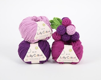 Lolly Baumwollgarn von Ancalls, 5fädig, weiches Acryl Baumwollgemisch, 30g