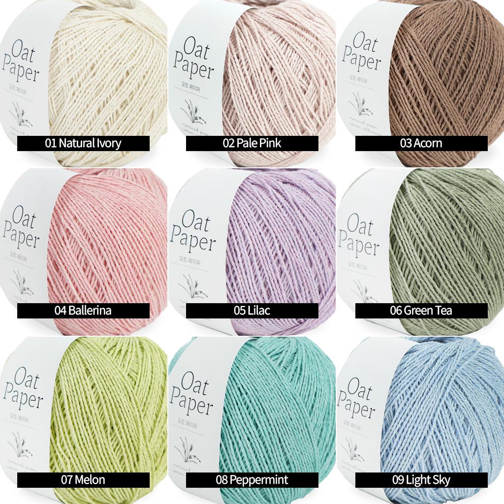 Oat Paper, 50g by Ancalls Korean Yarn Hanji Cotton for Summer Hand