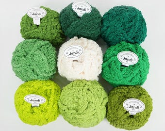 Jandi 100g by Ancalls Green Grass Korean Yarn As fluffy as a cloud and as soft as moss