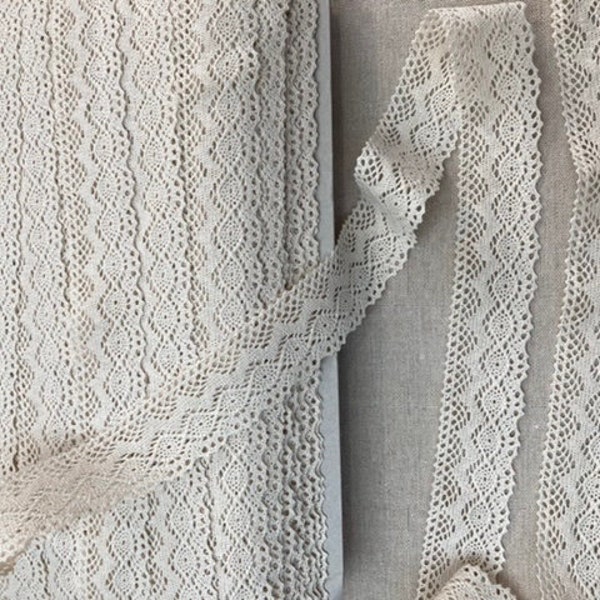 Cream Cotton Lace Trim Beautiful Quality