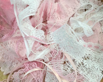Pretty in Pink lace and Ribbon  bundle set