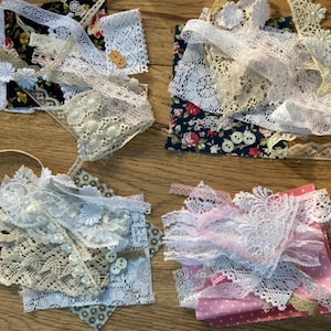 Over 14  Items Mini Grab A Bag Mystery Lace /Trim Fabric