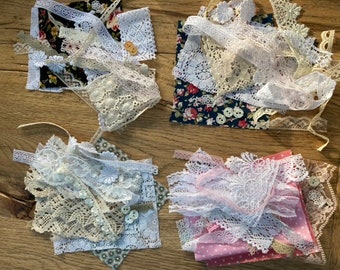 Over 14  Items Mini Grab A Bag Mystery Lace /Trim Fabric