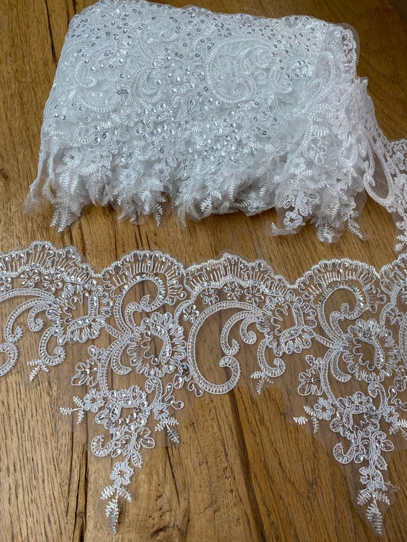 8 Inch Wide Ivory Lace