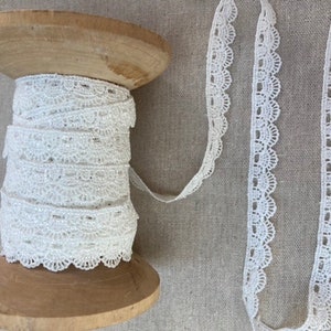 Beautiful Ivory Guipure Lace Trim 15 mil  Wide