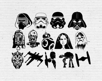 Star wars silhouette | Etsy
