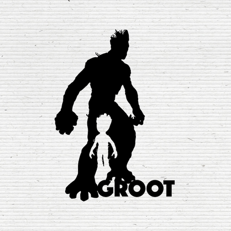 Download Groot Silhouette Guardians of the Galaxy Clipart EPS PNG ...