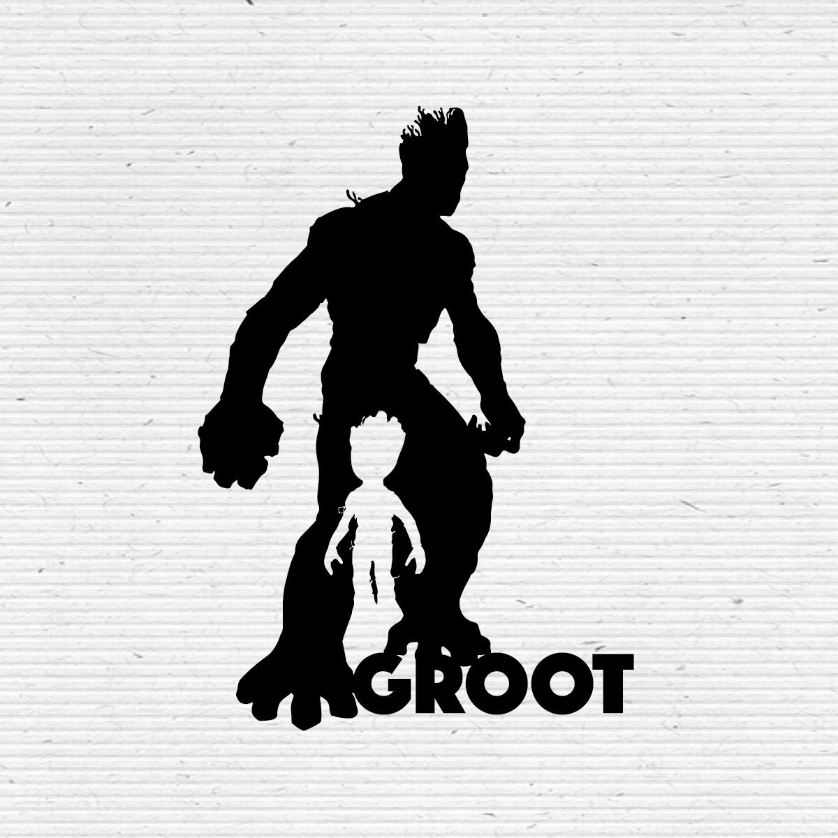 Groot Silhouette Guardians of the Galaxy Clipart EPS PNG | Etsy