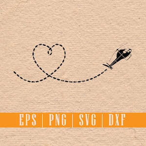 Helikopterhart | SVG EPS PNG | Ideaal voor Bullet Journaling, scrapbooking en kaarten maken