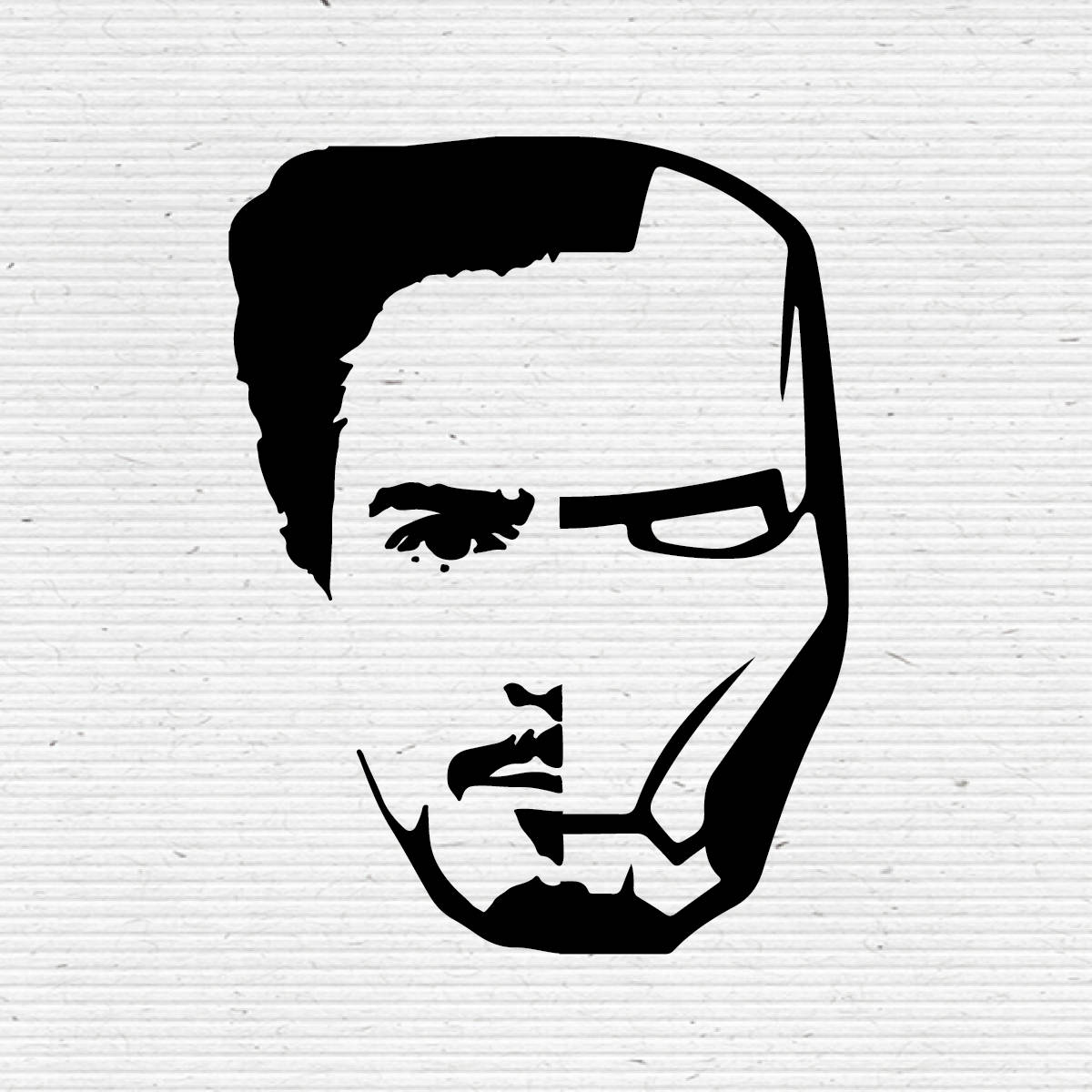 Download Iron Man Tony Stark Face Silhouette Digital Clipart Printable Svg Cut File Editable Vector