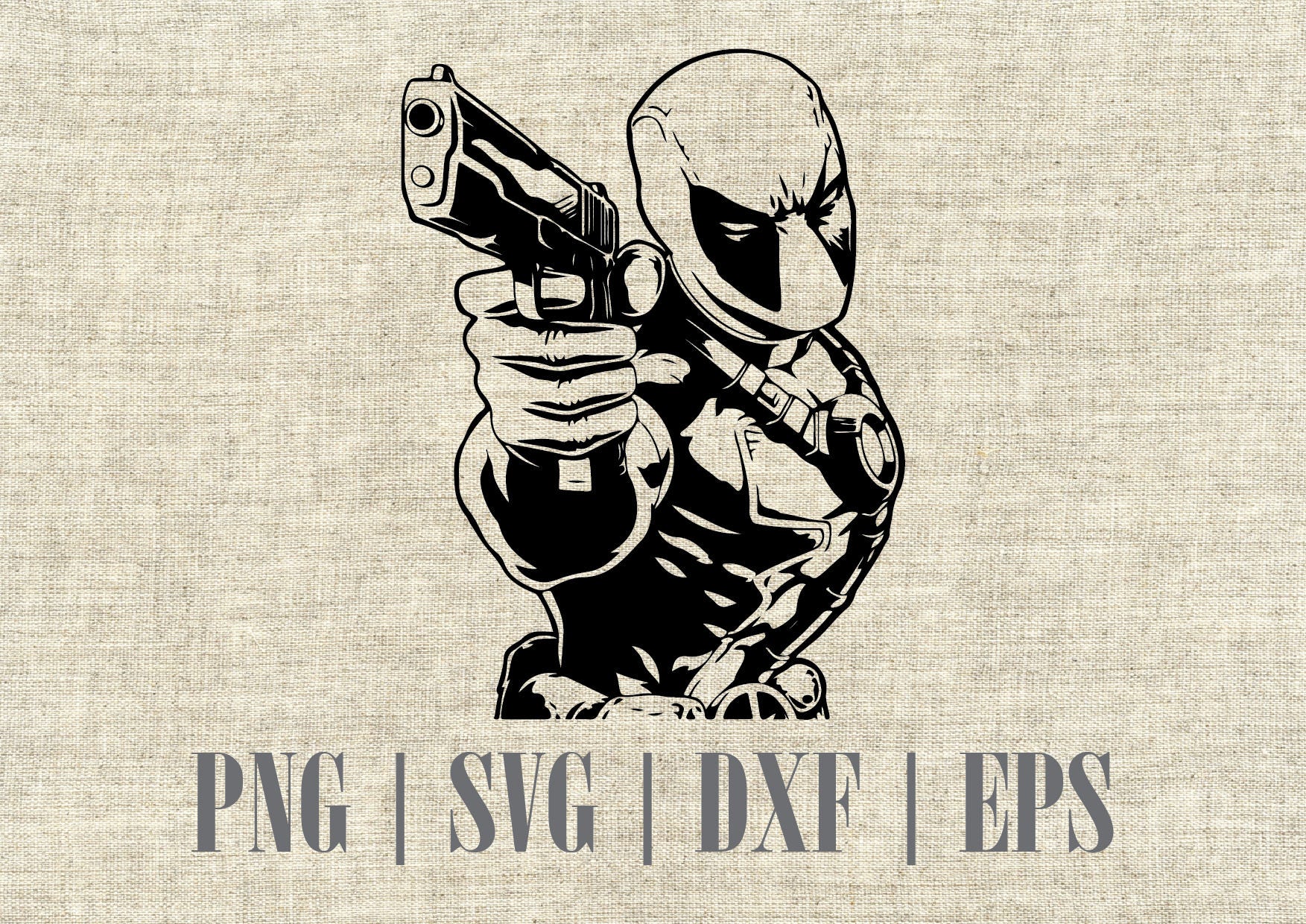 Download Deadpool Silhouette SVG and DXF Cut Files Ideal for T ...