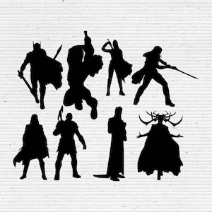 Thor Ragnarok Silhouette SVG Cut File, Digital Clipart, Editable Vector, Ideal for Scrapbooking and Cardmaking