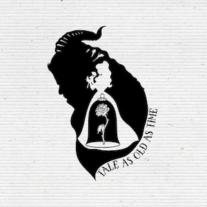 Die Schöne und das Biest Digital Clipart | Geschichte so alt wie die Zeit | SVG PNG EPS | Wandtattoos T-shirt Vinyl Printable