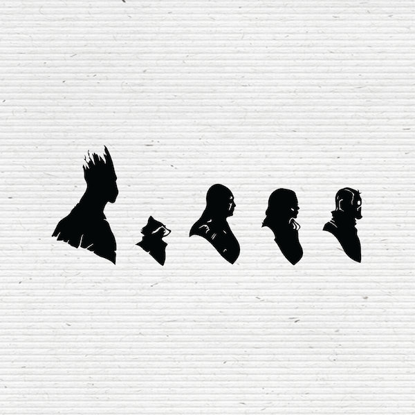 Guardians of the Galaxy Silhouette Marvel Cliparts EPS PNG | Etsy