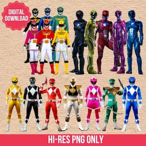 Power Rangers Megaforce Images in PNG Transparent Background, Printable Digital Graphics [this is not SVG]