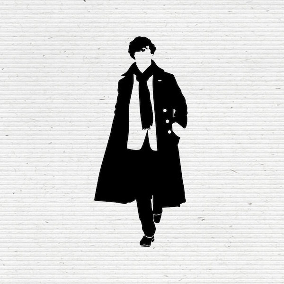 Sherlock Holmes Silhouette SVG PNG and DXF Cut Files | Etsy