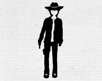 Carl Grimes Silhouette, The Walking Dead SVG, PNG, EPS (Digital Download)