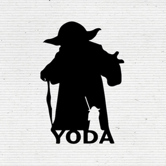 Download Master Yoda Jedi Master Star Wars Silhouette SVG Cutting | Etsy