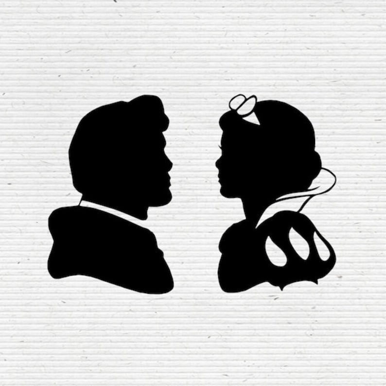 Download Snow White and Prince Charming Disney Silhouette SVG Cut ...