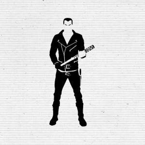 Negan and Lucille The Walking Dead Silhouette in SVG EPS PNG for Silhouette Studio & Cricut Instant Download