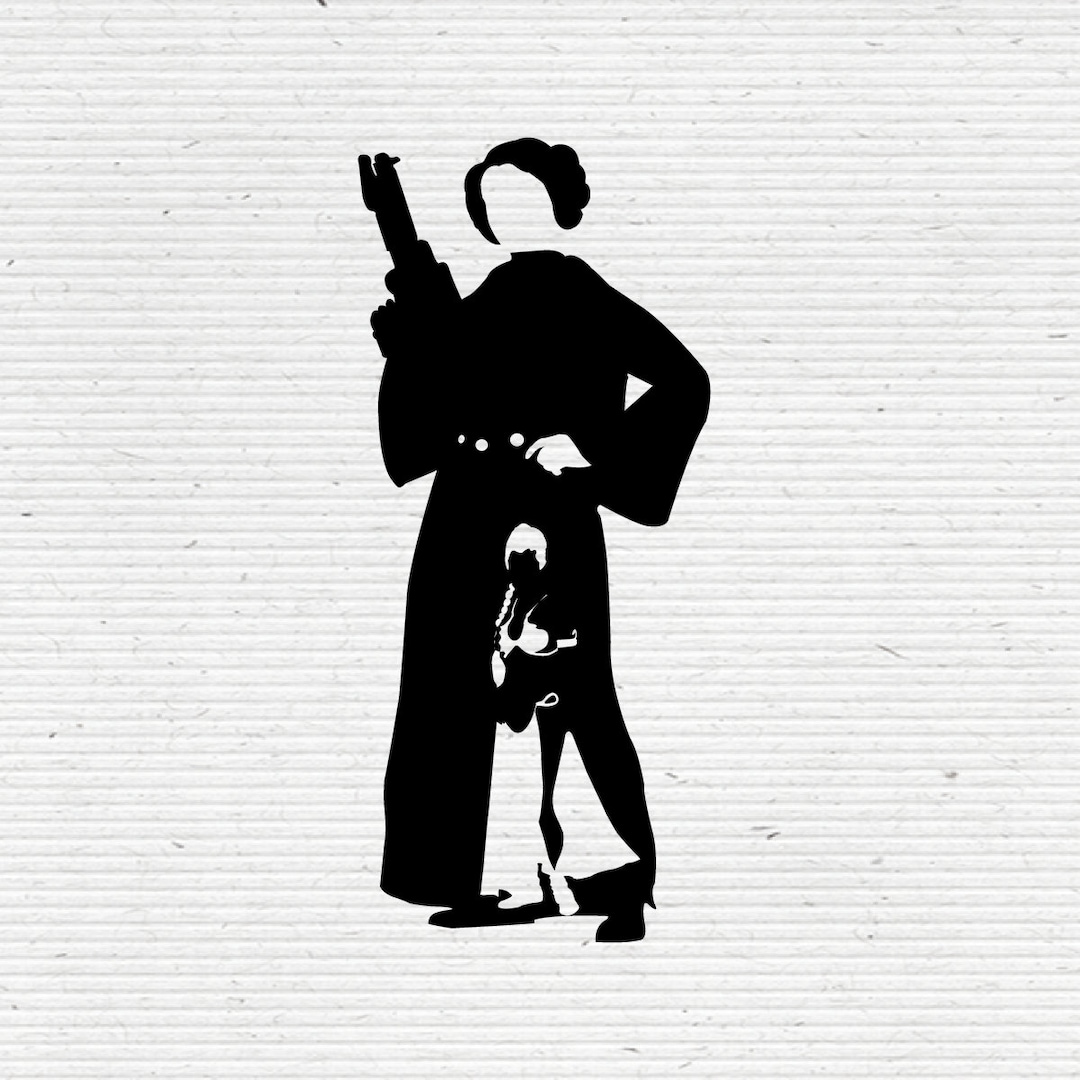 Princess Leia Silhouette | Star Wars Silhouette | EPS PNG SVG Cut Files ...