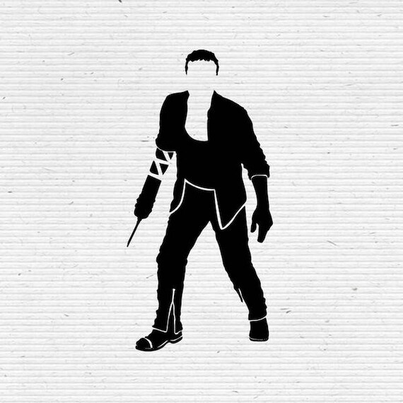 Download Items similar to Merle Dixon The Walking Dead Silhouette SVG Cutting File, Printable, T-shirt ...